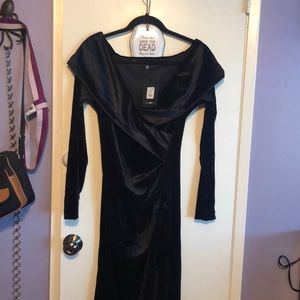 Off the shoulder long sleeve dress